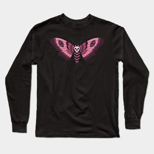 Purple skull moth Long Sleeve T-Shirt